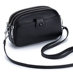 Mini Zipper Crossbody Bag Leather Mobile Phone Bag Coin Purse