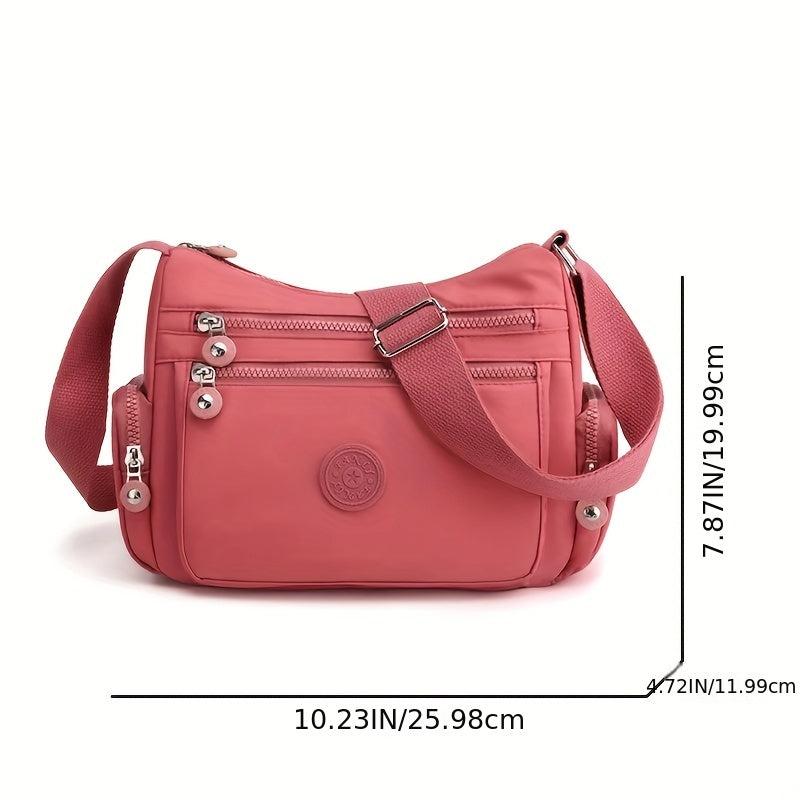 Minimalist Zipper Hobo Shoulder Bag Solid Crossbody Bag For Travel