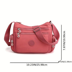 Minimalist Zipper Hobo Shoulder Bag Solid Crossbody Bag For Travel
