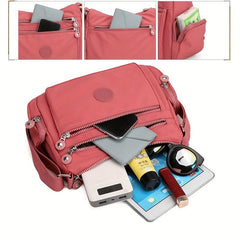 Minimalist Zipper Hobo Shoulder Bag Solid Crossbody Bag For Travel