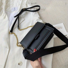 Contrast Crossbody Bag Chain Shoulder Bag Women's Small Square Purse