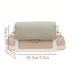 Contrast Crossbody Bag Chain Shoulder Bag Women's Small Square Purse