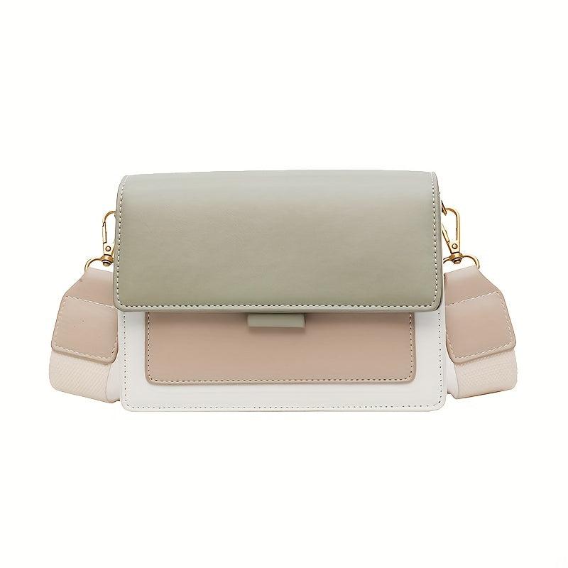 Contrast Crossbody Bag Chain Shoulder Bag Women's Small Square Purse