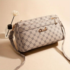 Vintage Pattern Shoulder Bag All Match Purse Zipper Classic Work