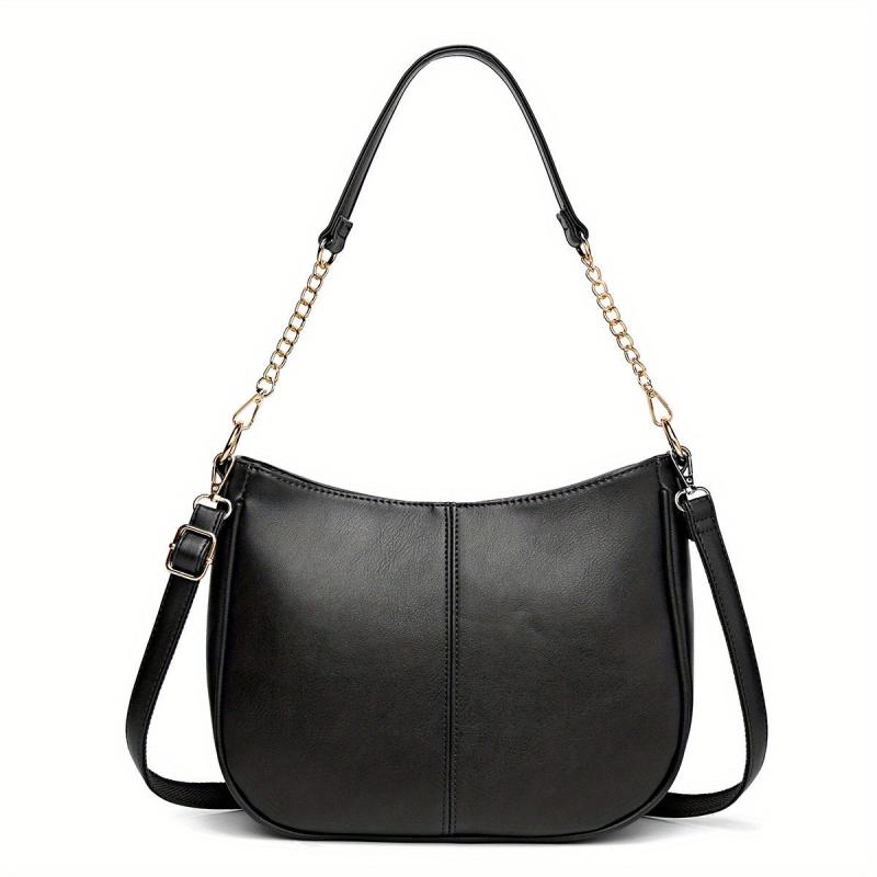 Women Handbags Tote Bag Soft PU Leather Retro Large Capacity Casual Shoulder Bag