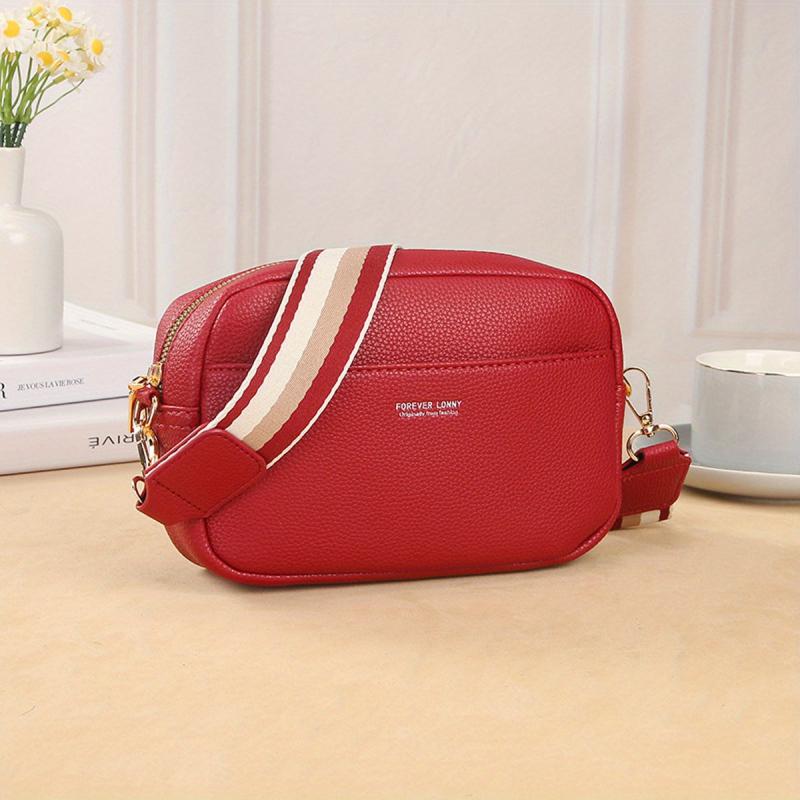 Square Shoulder Bag Zipper Crossbody Bag Women's Purse