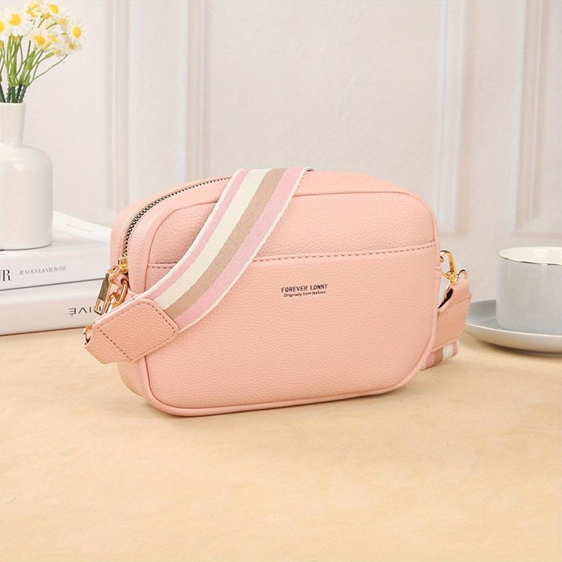 Square Shoulder Bag Zipper Crossbody Bag Women's Purse