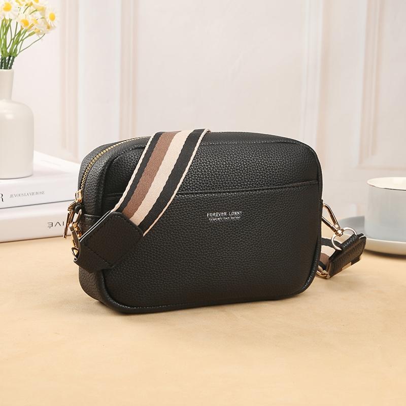 Square Shoulder Bag Zipper Crossbody Bag Women's Purse
