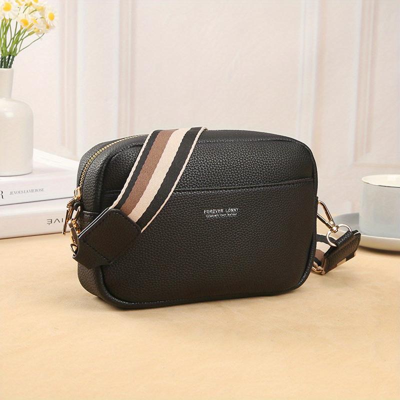 Square Shoulder Bag Zipper Crossbody Bag Women's Purse