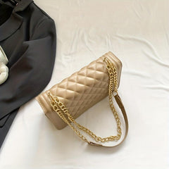 Argyle Pattern Shoulder Chain Bag Classic Bag For Work