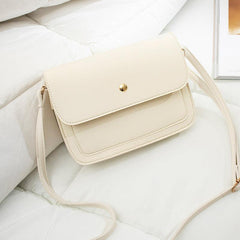 Minimalist Square Crossbody Bag Small Faux Leather Flap Purse Shoulder Bag