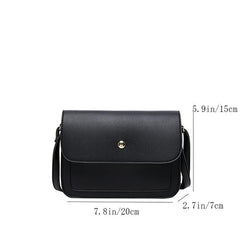 Minimalist Square Crossbody Bag Small Faux Leather Flap Purse Shoulder Bag