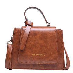 PU Leather Crossbody Satchel Flap Bag Classic Shoulder Bag