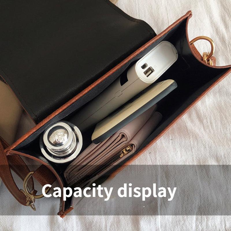 PU Leather Crossbody Satchel Flap Bag Classic Shoulder Bag