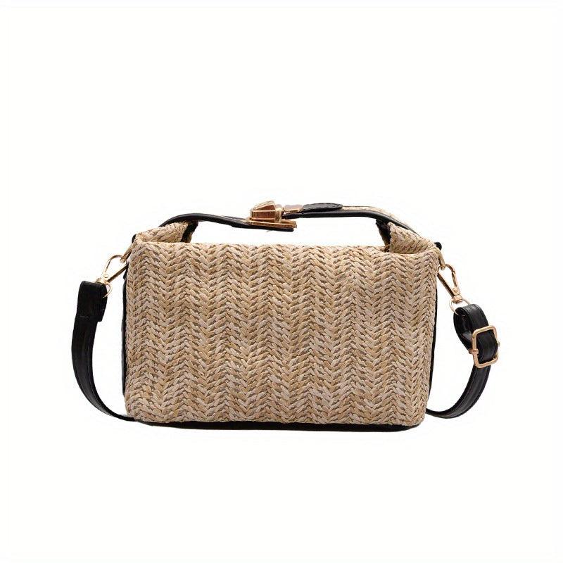 Straw Woven Crossbody Bag Summer Beach Handbag for Vacation