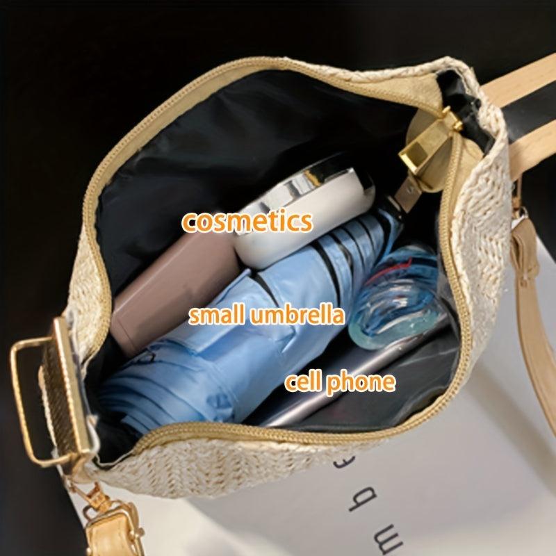 Straw Woven Crossbody Bag Summer Beach Handbag for Vacation