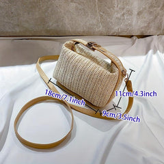 Straw Woven Crossbody Bag Summer Beach Handbag for Vacation