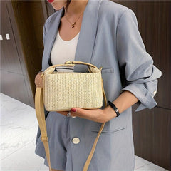 Straw Woven Crossbody Bag Summer Beach Handbag for Vacation