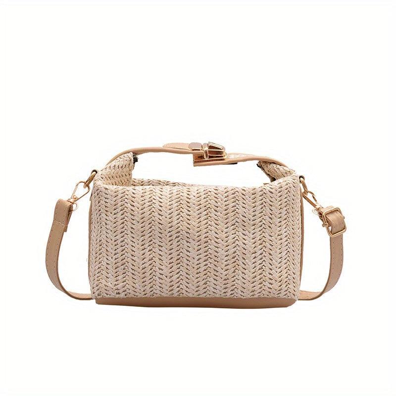Straw Woven Crossbody Bag Summer Beach Handbag for Vacation