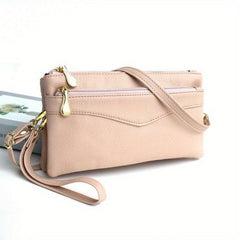 Zipper Clutch Purse for Women Crossbody Bag with Wristlet Wallet