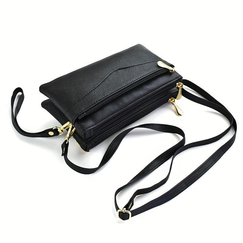 Zipper Clutch Purse for Women Crossbody Bag with Wristlet Wallet