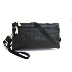 Zipper Clutch Purse for Women Crossbody Bag with Wristlet Wallet
