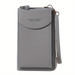 Women's Letter Graphic Crossbody Bag Zipper Purse with Card Slots