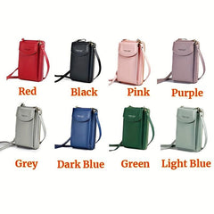Women's Letter Graphic Crossbody Bag Zipper Purse with Card Slots