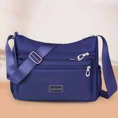 Letter Patch Crossbody Bag Oxford Cloth Purse