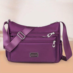 Letter Patch Crossbody Bag Oxford Cloth Purse