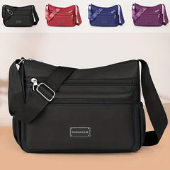 Letter Patch Crossbody Bag Oxford Cloth Purse