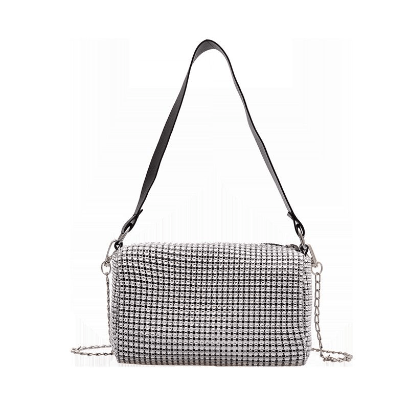Rhinestone Evening Bucket Bag Glitter Chain Prom Purse Women's Crossbody Bag