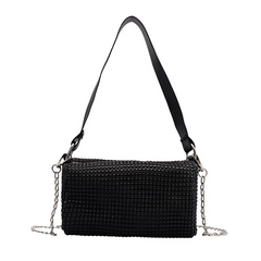 Rhinestone Evening Bucket Bag Glitter Chain Prom Purse Women's Crossbody Bag