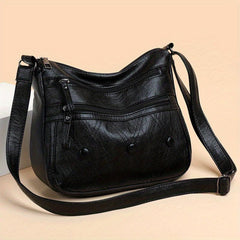 Embroidery Crossbody Bag Solid Shoulder Bag Layer Purse