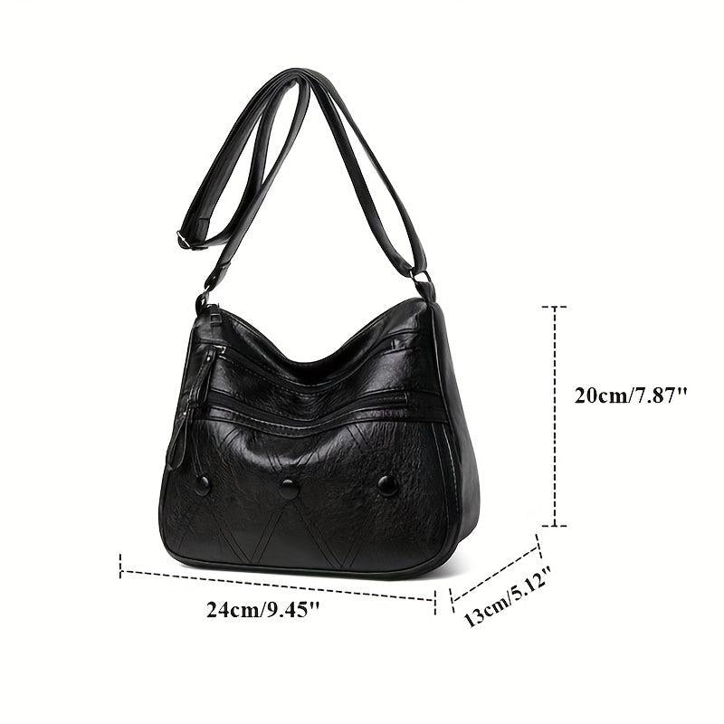 Embroidery Crossbody Bag Solid Shoulder Bag Layer Purse