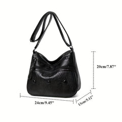 Embroidery Crossbody Bag Solid Shoulder Bag Layer Purse