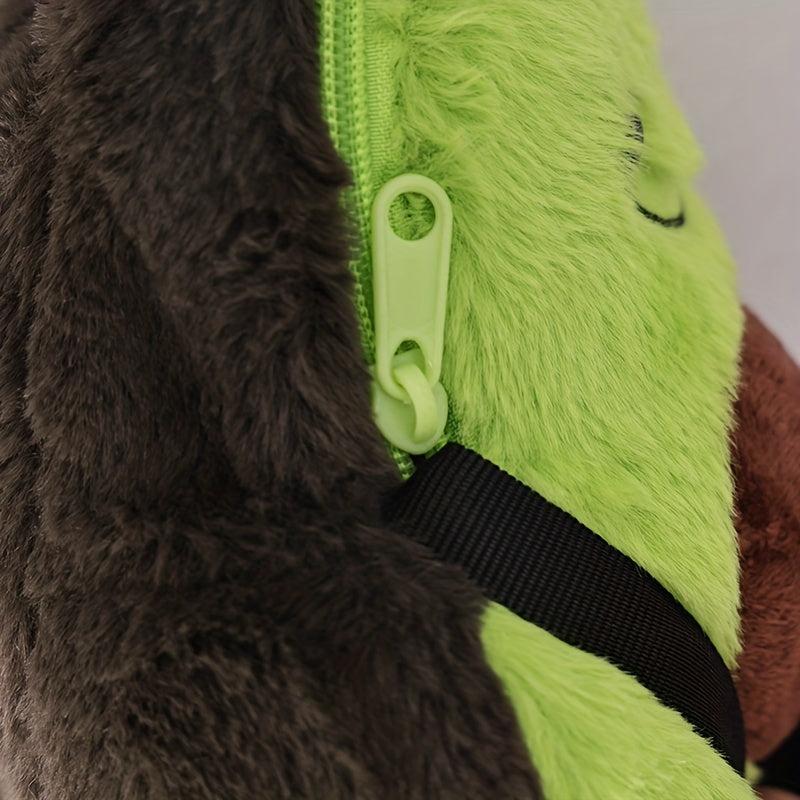 Avocado Plush Crossbody Bag Coin Purse Zipper Outdoor Cute Cartoon Style