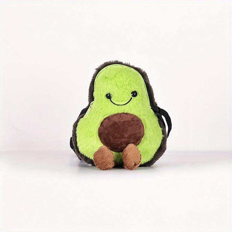 Avocado Plush Crossbody Bag Coin Purse Zipper Outdoor Cute Cartoon Style