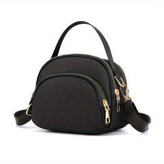 Casual Mini Shoulder Bag Layer Zipper Crossbody Bag Portable Handbag