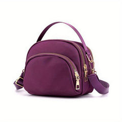 Casual Mini Shoulder Bag Layer Zipper Crossbody Bag Portable Handbag