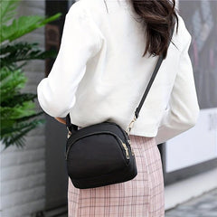 Casual Mini Shoulder Bag Layer Zipper Crossbody Bag Portable Handbag