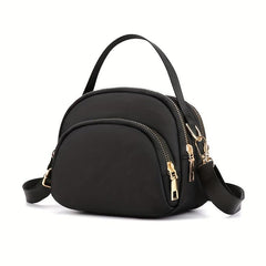 Casual Mini Shoulder Bag Layer Zipper Crossbody Bag Portable Handbag