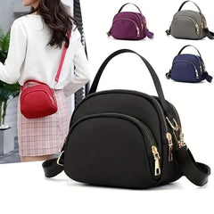 Casual Mini Shoulder Bag Layer Zipper Crossbody Bag Portable Handbag