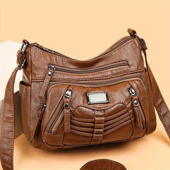 Vintage Crossbody Bag PU Leather Shoulder Bag