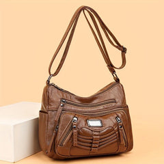 Vintage Crossbody Bag PU Leather Shoulder Bag