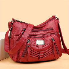Vintage Crossbody Bag PU Leather Shoulder Bag