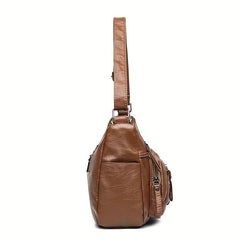 Vintage Crossbody Bag PU Leather Shoulder Bag
