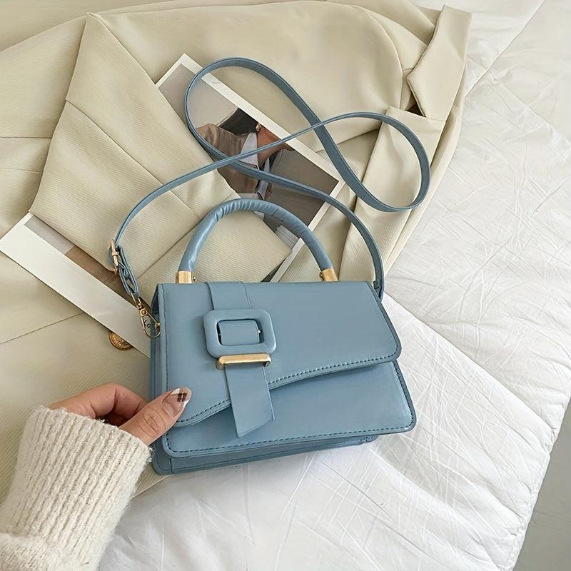 Stylish Shoulder Bag Flap Faux Leather Magnet Crossbody Bag