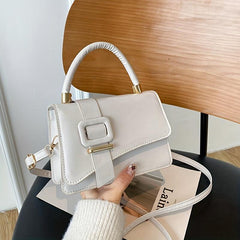 Stylish Shoulder Bag Flap Faux Leather Magnet Crossbody Bag
