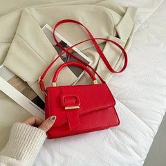 Stylish Shoulder Bag Flap Faux Leather Magnet Crossbody Bag